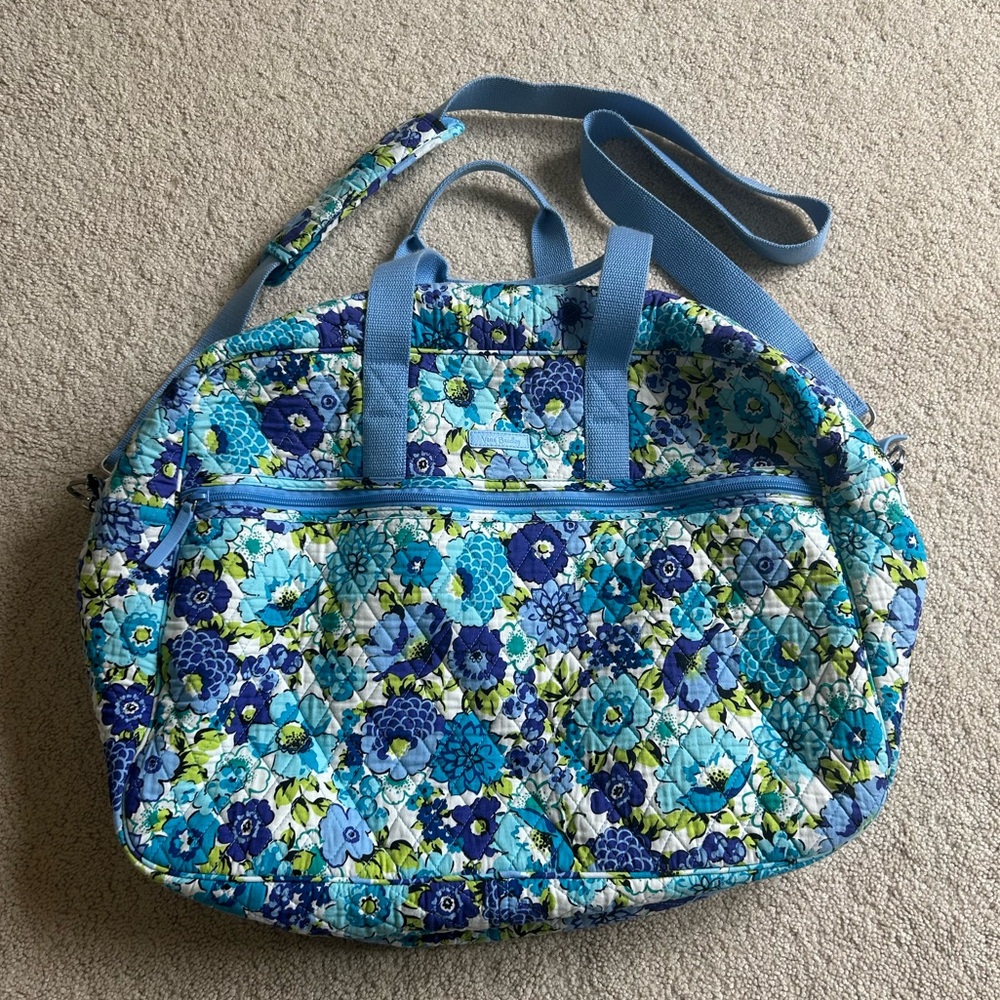Vera Bradley Blueberry Blooms Traveler Bag